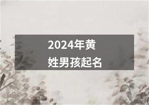 2024年黄姓男孩起名