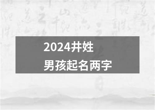 2024井姓男孩起名两字