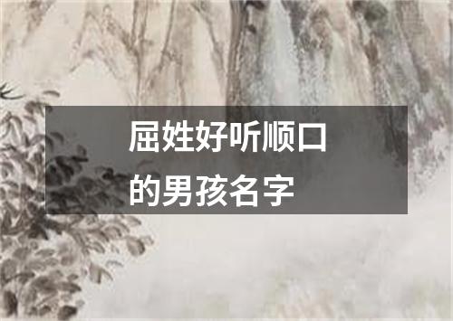 屈姓好听顺口的男孩名字