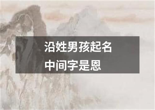 沿姓男孩起名中间字是恩