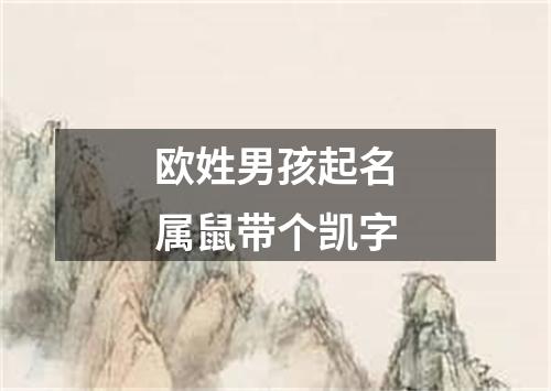 欧姓男孩起名属鼠带个凯字