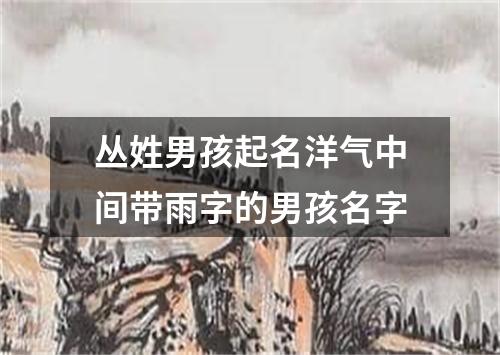 丛姓男孩起名洋气中间带雨字的男孩名字