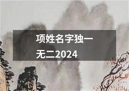 项姓名字独一无二2024