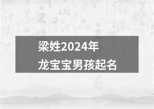 梁姓2024年龙宝宝男孩起名