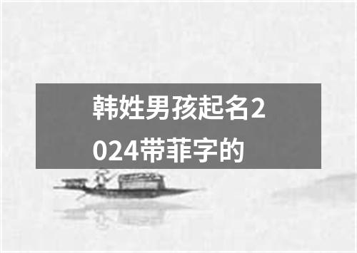 韩姓男孩起名2024带菲字的