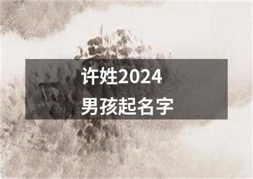 许姓2024男孩起名字