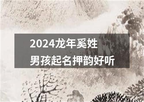 2024龙年奚姓男孩起名押韵好听