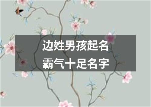 边姓男孩起名霸气十足名字