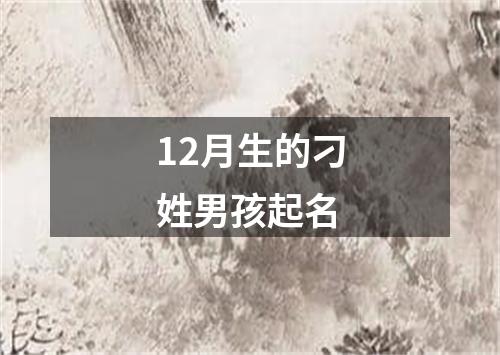 12月生的刁姓男孩起名