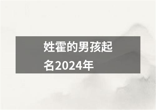 姓霍的男孩起名2024年