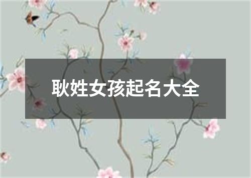 耿姓女孩起名大全