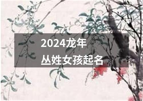 2024龙年丛姓女孩起名