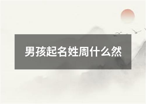 男孩起名姓周什么然