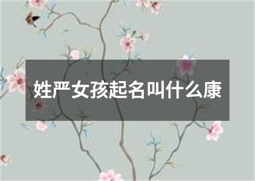 姓严女孩起名叫什么康