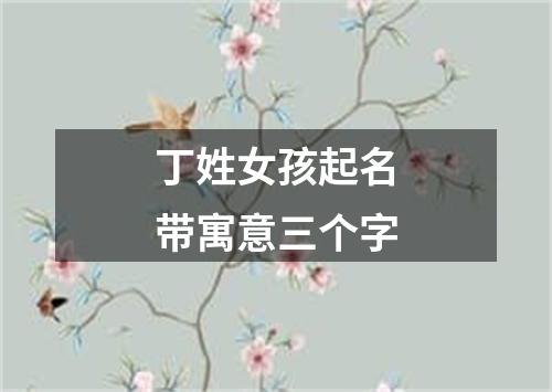 丁姓女孩起名带寓意三个字