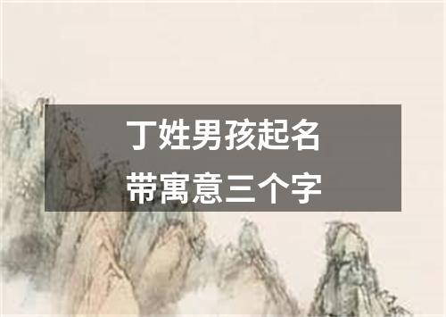 丁姓男孩起名带寓意三个字