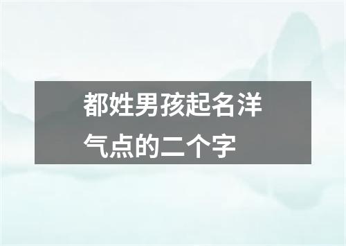 都姓男孩起名洋气点的二个字