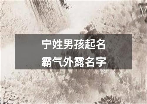 宁姓男孩起名霸气外露名字