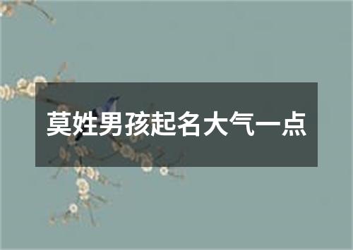 莫姓男孩起名大气一点