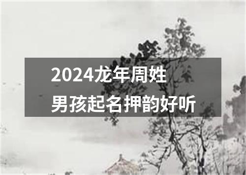 2024龙年周姓男孩起名押韵好听