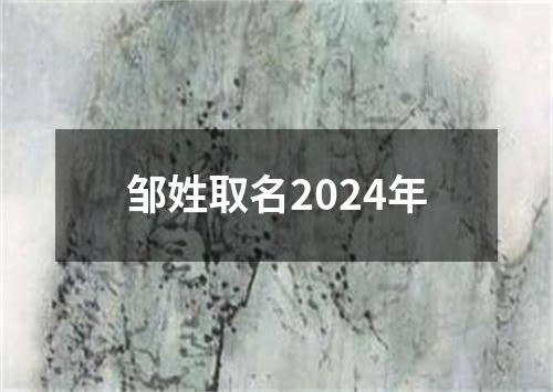 邹姓取名2024年