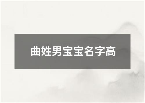 曲姓男宝宝名字高