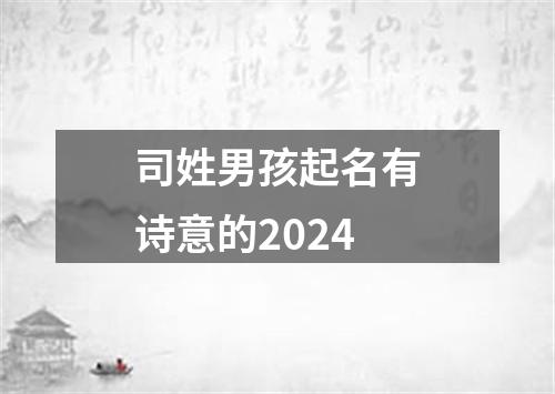 司姓男孩起名有诗意的2024