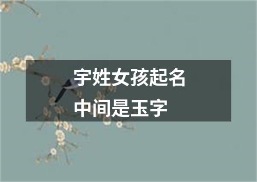 宇姓女孩起名中间是玉字