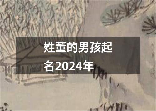 姓董的男孩起名2024年