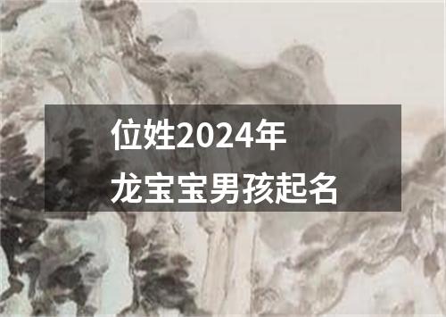 位姓2024年龙宝宝男孩起名