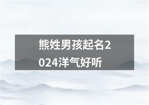 熊姓男孩起名2024洋气好听