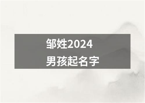 邹姓2024男孩起名字