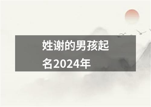 姓谢的男孩起名2024年