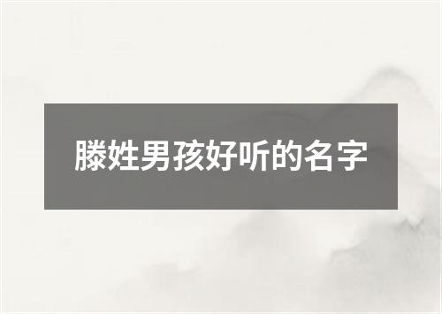 滕姓男孩好听的名字