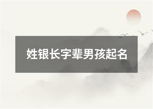 姓银长字辈男孩起名