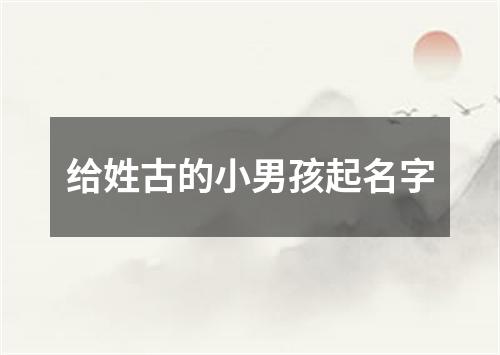 给姓古的小男孩起名字