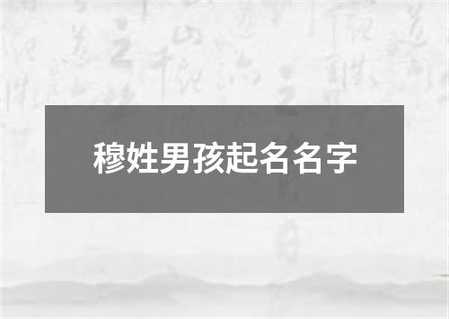 穆姓男孩起名名字