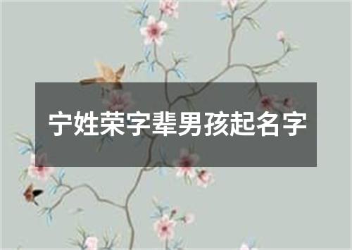 宁姓荣字辈男孩起名字