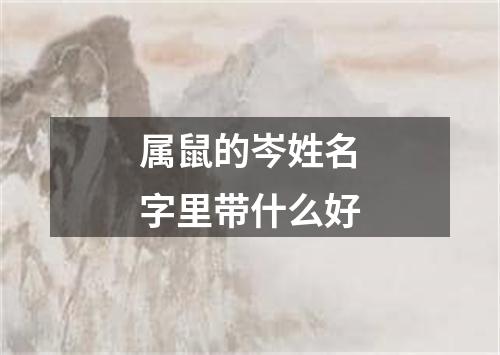 属鼠的岑姓名字里带什么好