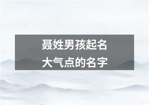 聂姓男孩起名大气点的名字