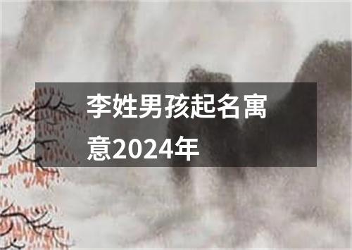 李姓男孩起名寓意2024年