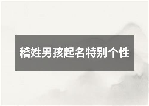 稽姓男孩起名特别个性