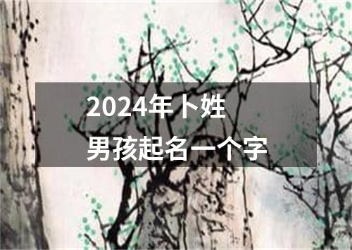 2024年卜姓男孩起名一个字