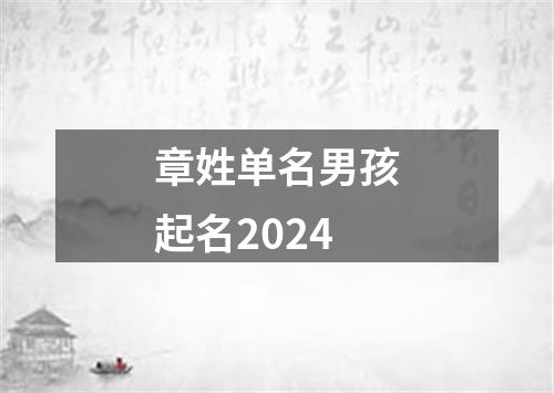 章姓单名男孩起名2024