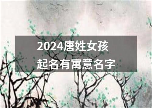 2024唐姓女孩起名有寓意名字