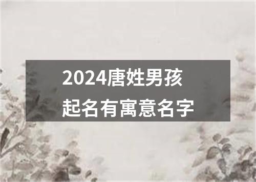 2024唐姓男孩起名有寓意名字