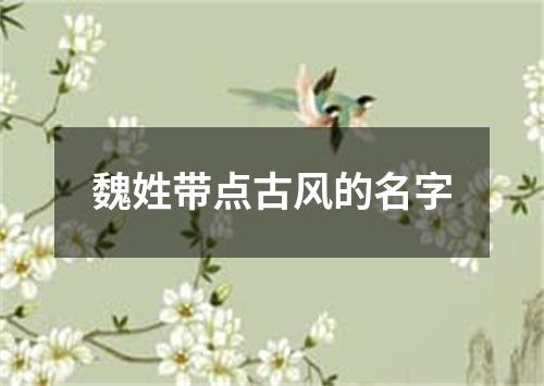 魏姓带点古风的名字