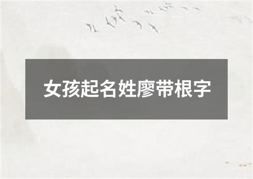 女孩起名姓廖带根字