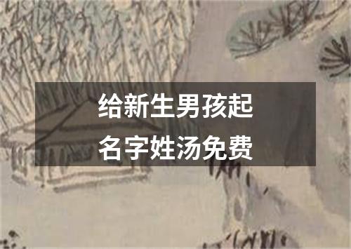 给新生男孩起名字姓汤免费