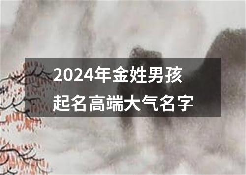 2024年金姓男孩起名高端大气名字